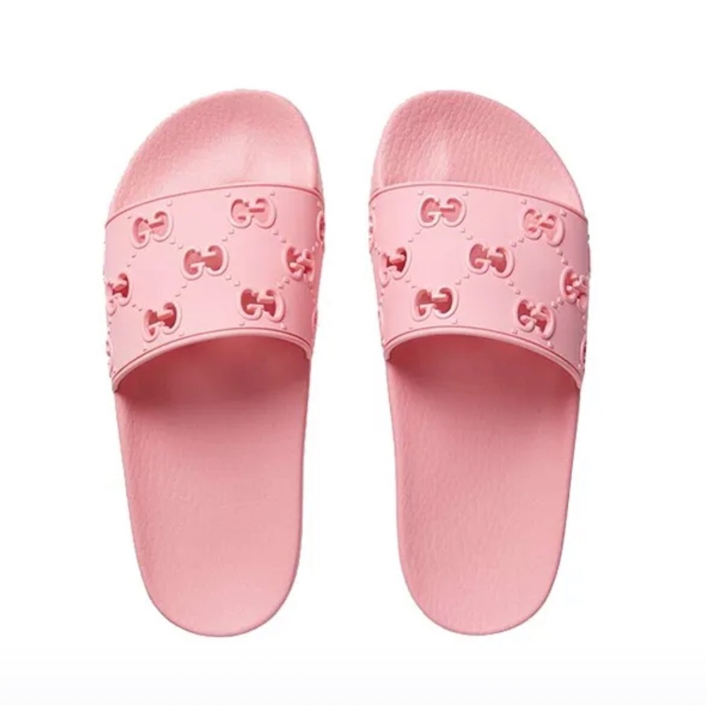 Gucci rubber GG slide sandal (39)